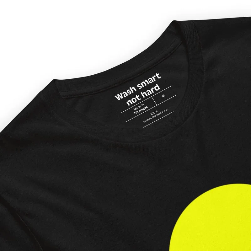 Kurzärmeliges Unisex-T-Shirt "Work smart not hard" Black Edition