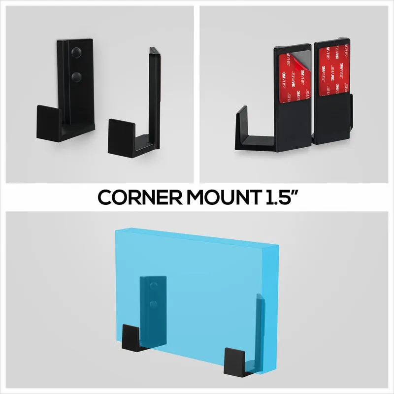 1.5-Zoll-Eckkabel- und Router-Wandhalterung, selbstklebend und schraubbar, für Router, Netzwerk-Switch, Modem, Mesh-WLAN, Apple TV, Kameras, Lautsprecher und mehr