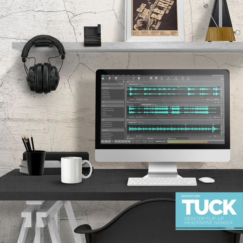 Tuck – faltbarer Desktop-Kopfhörer-Aufhänger