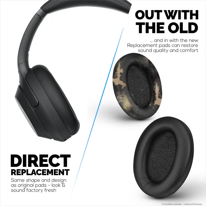 Sony WH-1000XM3 Ersatz-Ohrpolster – Ohrpolster aus weichem PU-Leder und Memory-Schaum für zusätzlichen Komfort, einfache und schnelle Installation