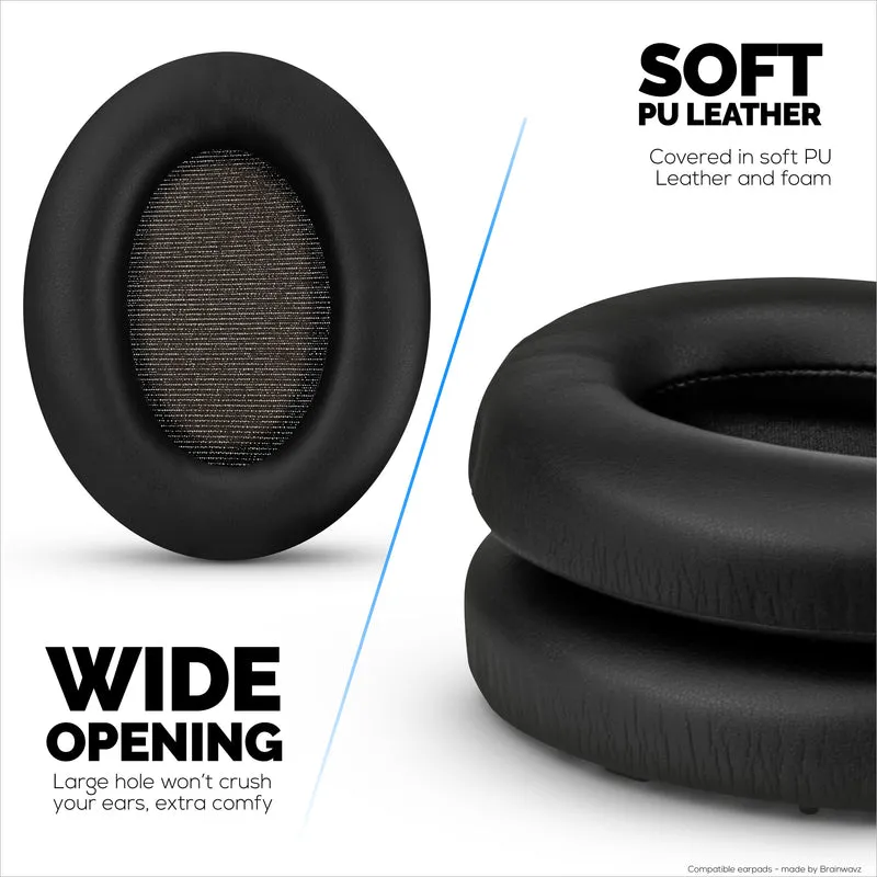 Sony WH-1000XM3 Ersatz-Ohrpolster – Ohrpolster aus weichem PU-Leder und Memory-Schaum für zusätzlichen Komfort, einfache und schnelle Installation