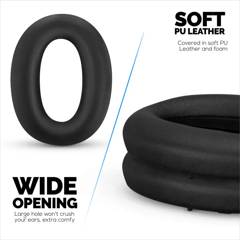 Sony WH-1000XM2 & MDR-1000X Ersatz-Ohrpolster – Ohrpolster aus weichem PU-Leder und Memory-Schaum für zusätzlichen Komfort, einfache und schnelle Installation