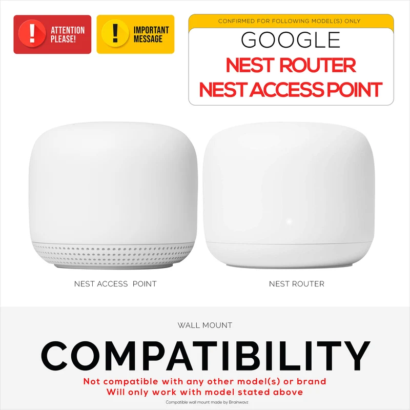 Wandhalterung für Google Nest Router und Nest WiFi Point, einfach zu installierende Halterung, reduziert Störungen und Unordnung