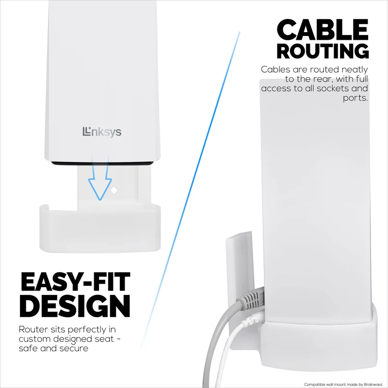 Wandhalterung für Linksys Atlas 6 / Atlas Pro 6 WLAN-Router, einfach zu installierende Halterung, reduziert Störungen und Unordnung