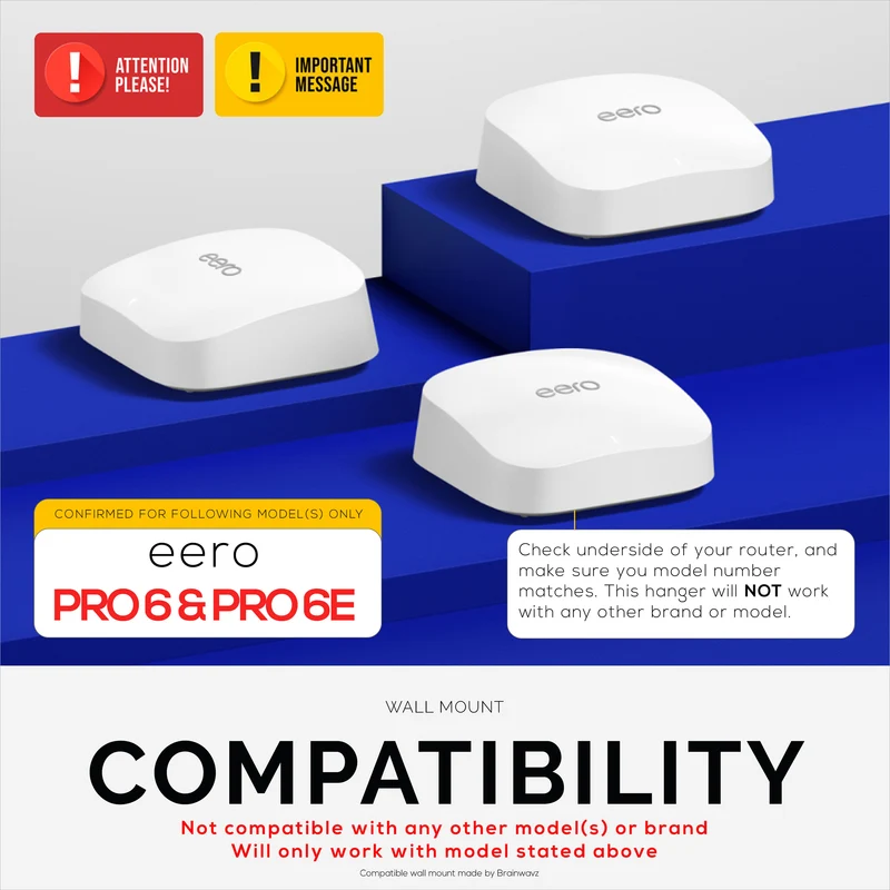 Wandhalterung kompatibel mit EERO Pro 6 und EERO Pro 6E Mesh-WLAN-Router, reduziert Interferenzen und Unordnung