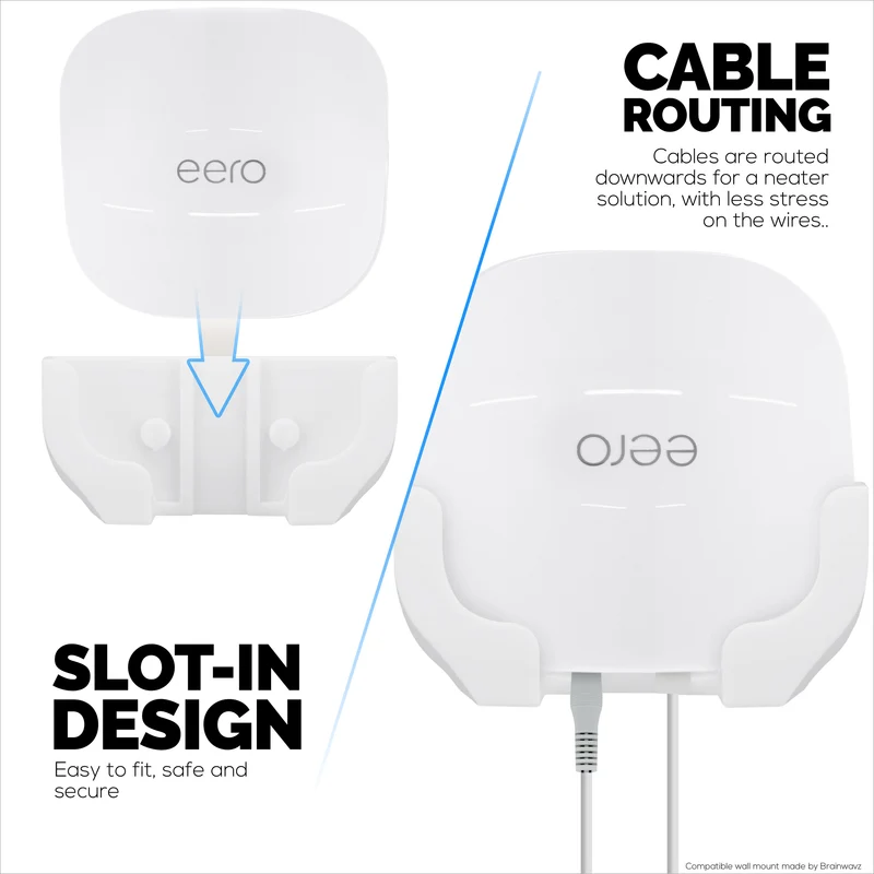 Wandhalterung kompatibel mit EERO Pro 6 und EERO Pro 6E Mesh-WLAN-Router, reduziert Interferenzen und Unordnung