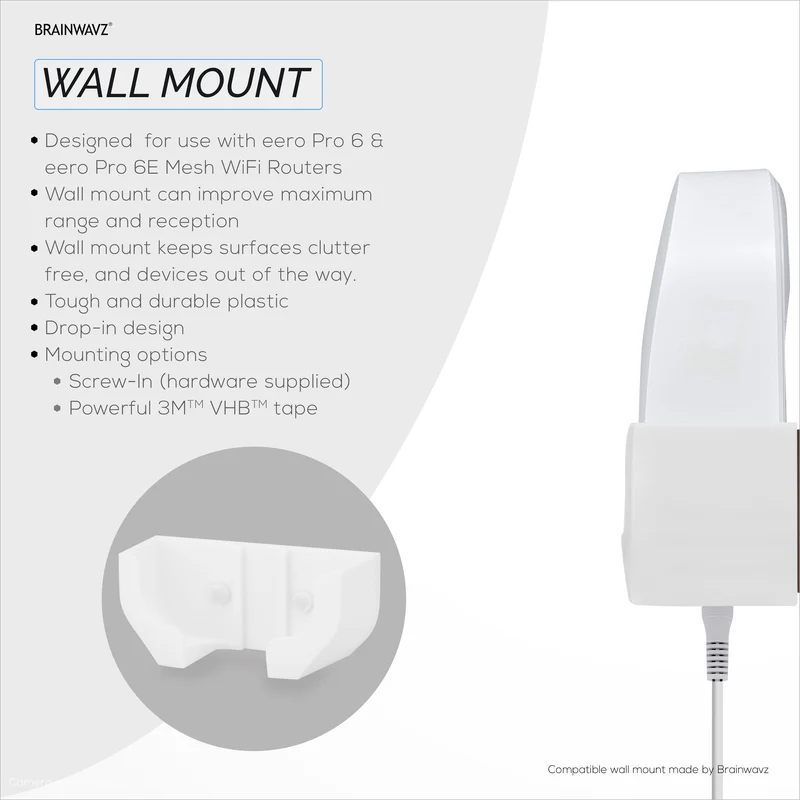 Wandhalterung kompatibel mit EERO Pro 6 und EERO Pro 6E Mesh-WLAN-Router, reduziert Interferenzen und Unordnung
