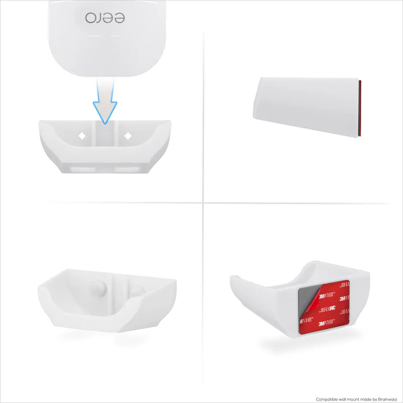 Schraubenlose Wandhalterung für den EERO 6 Plus Mesh-WLAN-Router (FUNKTIONIERT NUR MIT 6 PLUS), starker VHB-Kleber, einfach zu installieren, reduziert Störungen und erhöht die Reichweite, Montage zum Aufkleben und Einschrauben
