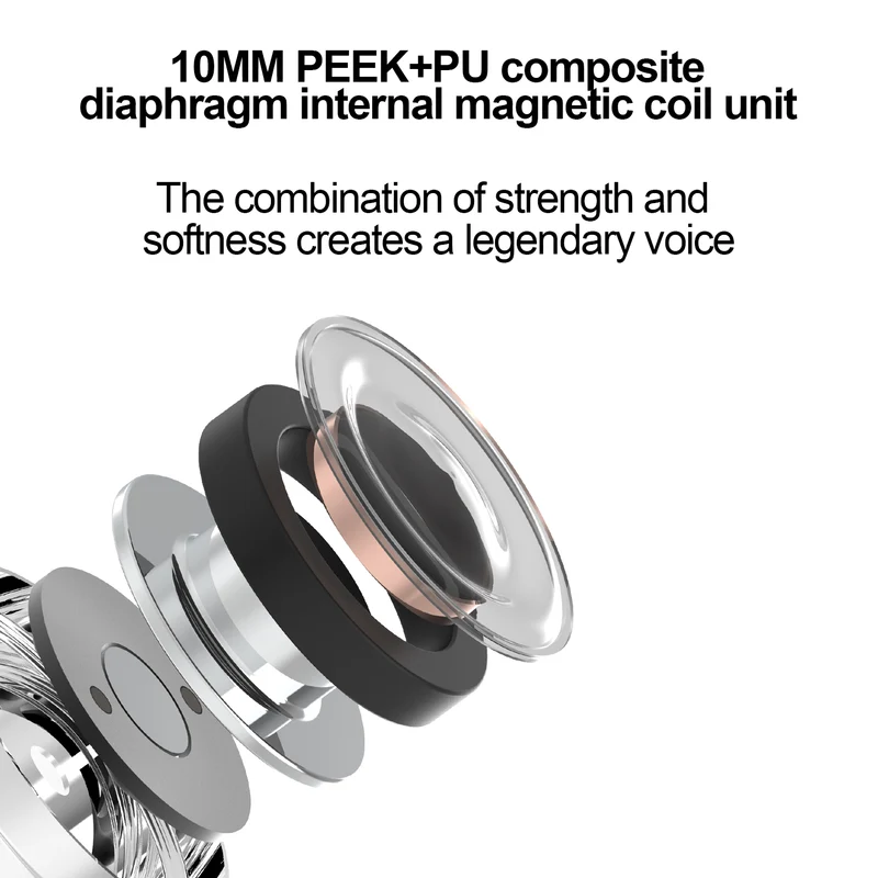 【EarAcoustic Audio SPA-Special Gift】in Ear Monitor 10mm PEEK+PU Composite Diaphragm DD IEM Headphones