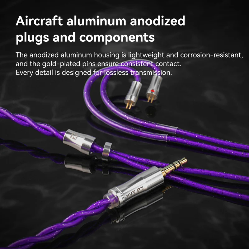 【KBEAR Zi Xiao】201-core Hybrid Braided Structure Earphone Upgraded Cable