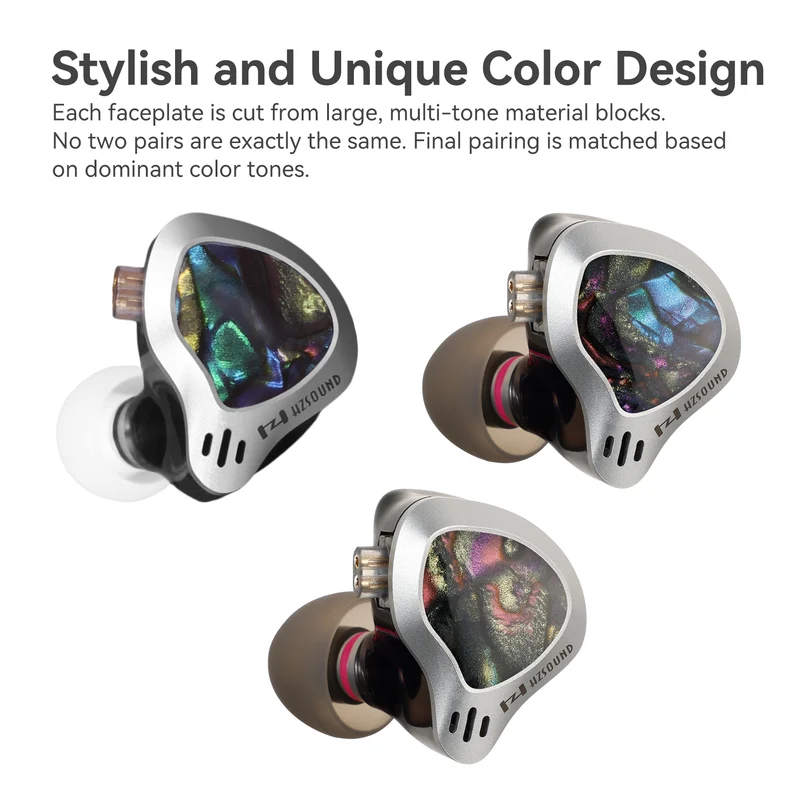【HZSOUND GINKGO】Dual-Driver HiFi Earphones, PVD-coated Composite Diaphragm Piezoelectric Ceramic Driver