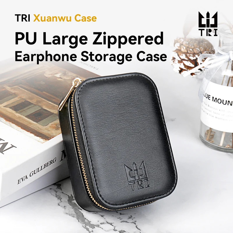 【TRI Xuanwu Case】PU Large Zippered Earphone Storage Case