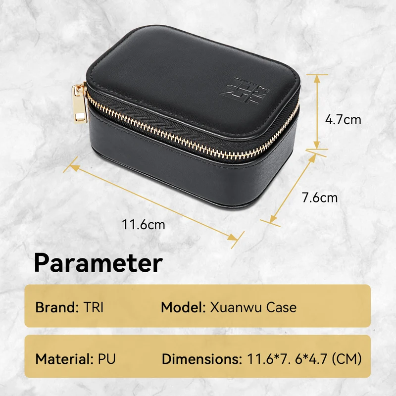 【TRI Xuanwu Case】PU Large Zippered Earphone Storage Case