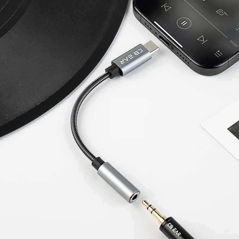 【KBEAR Shadow——Clearance】 Type C to 3.5mm Decoding Adapter HIFI Lossless Sound