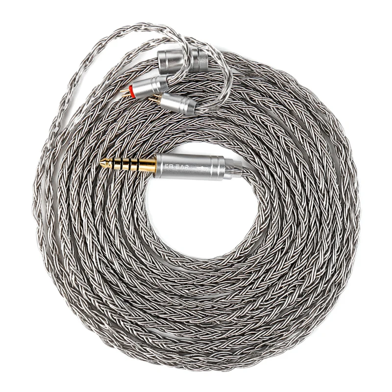【KBEAR ST24 Plus JunTian】 5N OCC Silver-Plated HiFi Earphone Upgraded Cable Earbuds Cables, 2M Long Cable