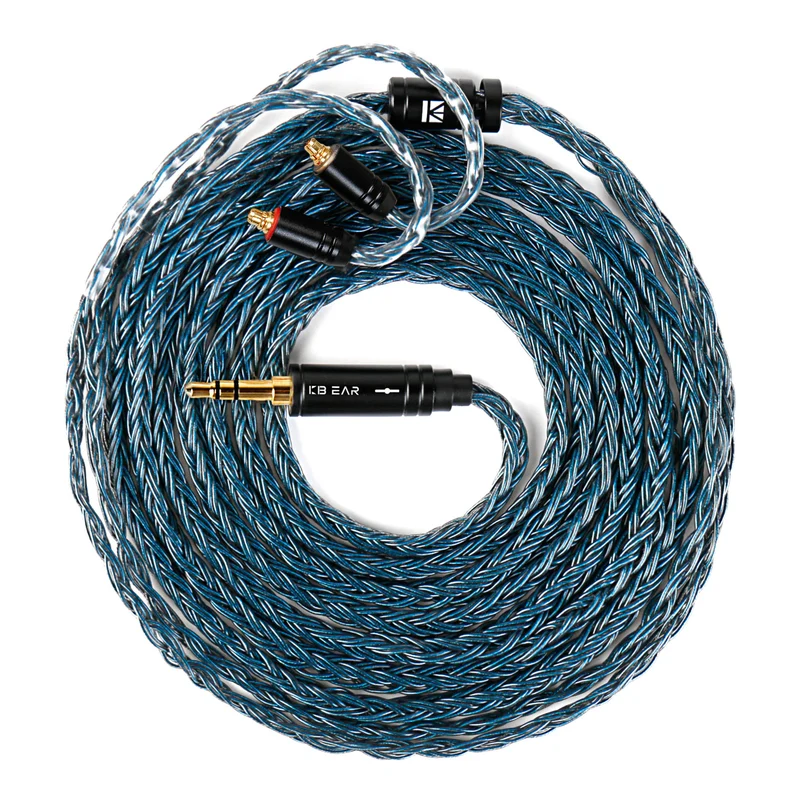 【KBEAR ST24 Plus JunTian】 5N OCC Silver-Plated HiFi Earphone Upgraded Cable Earbuds Cables, 2M Long Cable