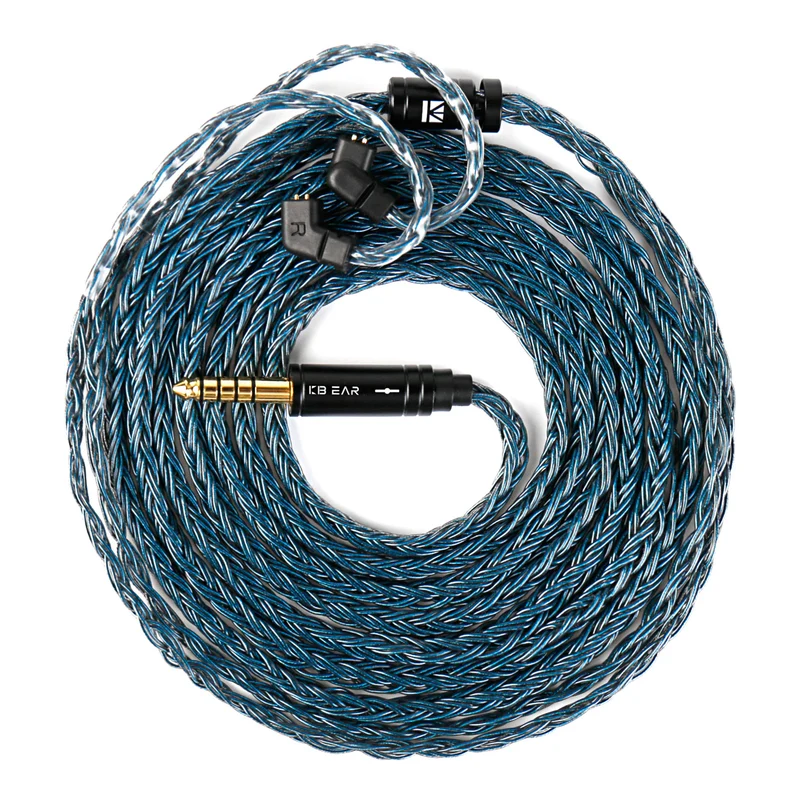 【KBEAR ST24 Plus JunTian】 5N OCC Silver-Plated HiFi Earphone Upgraded Cable Earbuds Cables, 2M Long Cable