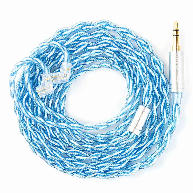 【KBEAR Palm Thunder——Clearance】7N 4-Strand OCC Single Crystal Copper Silver-Plated Earphone Upgrade Cable
