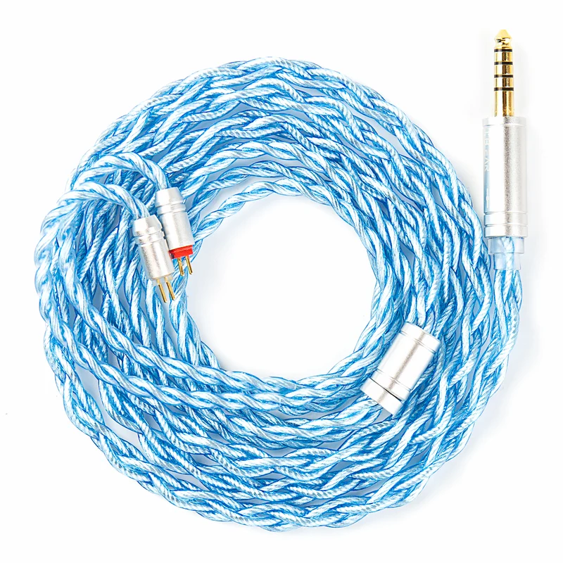 【KBEAR Palm Thunder——Clearance】7N 4-Strand OCC Single Crystal Copper Silver-Plated Earphone Upgrade Cable