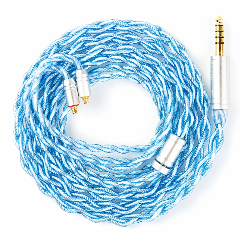 【KBEAR Palm Thunder——Clearance】7N 4-Strand OCC Single Crystal Copper Silver-Plated Earphone Upgrade Cable
