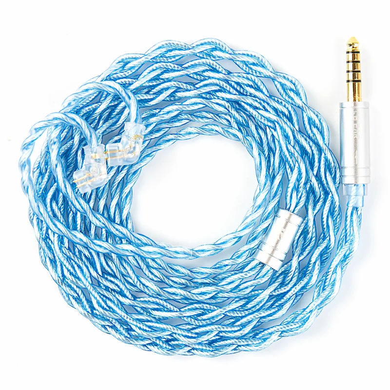 【KBEAR Palm Thunder——Clearance】7N 4-Strand OCC Single Crystal Copper Silver-Plated Earphone Upgrade Cable