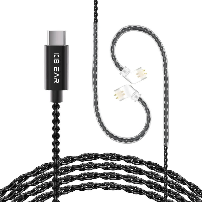 【KBEAR CX01】Type C OFC HiFi Upgrade Cable Bring HIFI Sound for Phone, 2M/1.5M Long, 2PIN/QDC/TFZ