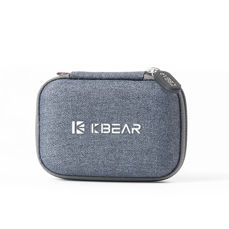 【KBEAR Earphone Case Gunny Bag】 Fabric Material, Internal Mesh Pocket, Rope Loop, Zipper Design, Anti-Squeeze