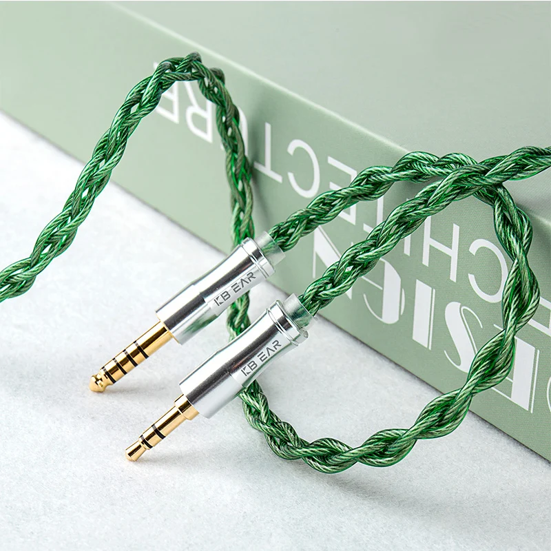 【KBEAR AegisWire】High-purity Silver-plated OFC HiFi headphone Upgrade Cable 3.5mm 4.4mm, 1.2m Long