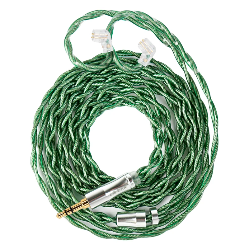 【KBEAR AegisWire】High-purity Silver-plated OFC HiFi headphone Upgrade Cable 3.5mm 4.4mm, 1.2m Long