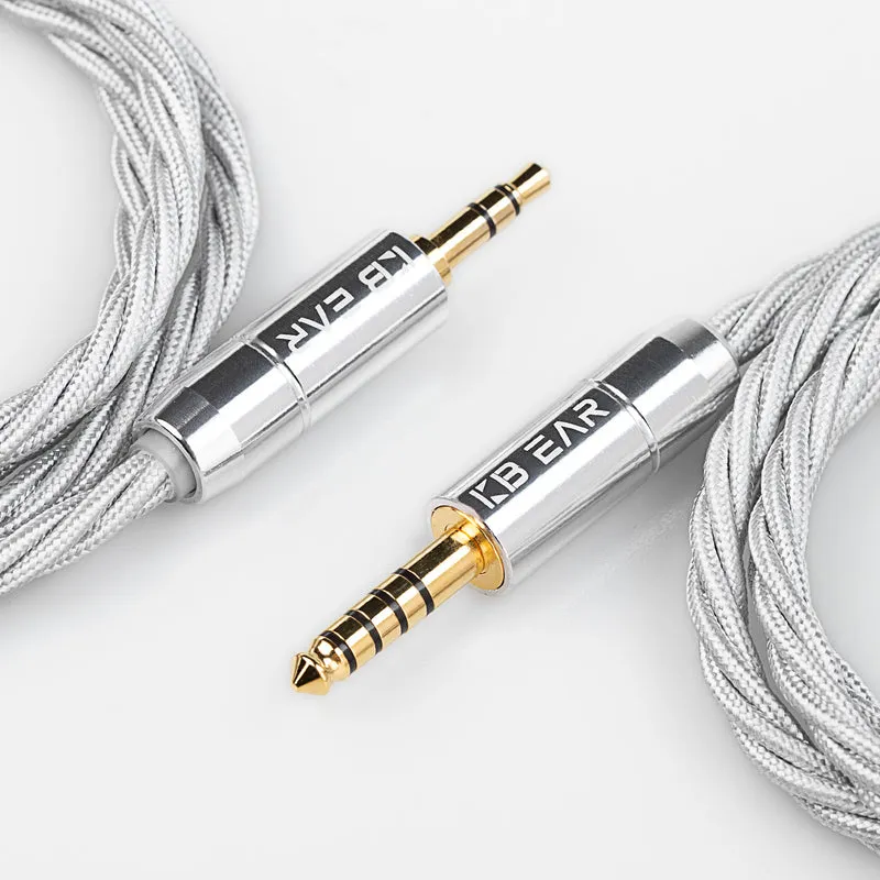 【KBEAR ST20——Clearance】 Upgraded Cable Silver-Plated OCC Mixed Alloy Cable Shielded by OFC, 1.2m Long