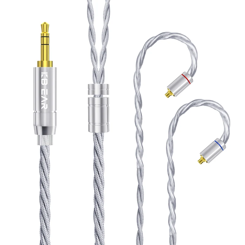 【KBEAR ST20——Clearance】 Upgraded Cable Silver-Plated OCC Mixed Alloy Cable Shielded by OFC, 1.2m Long