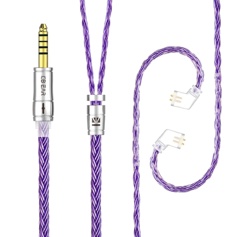 【KBEAR ST18】16-Core Oxygen-free Copper Silver-plated Upgraded Cable 1.2M Long