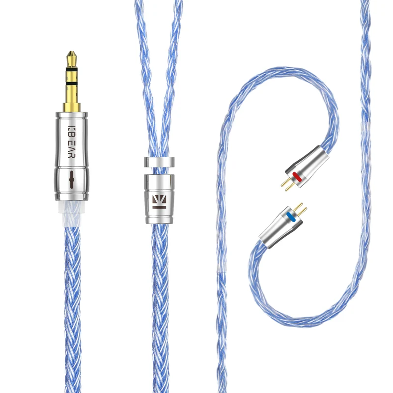 【KBEAR ST18】16-Core Oxygen-free Copper Silver-plated Upgraded Cable 1.2M Long