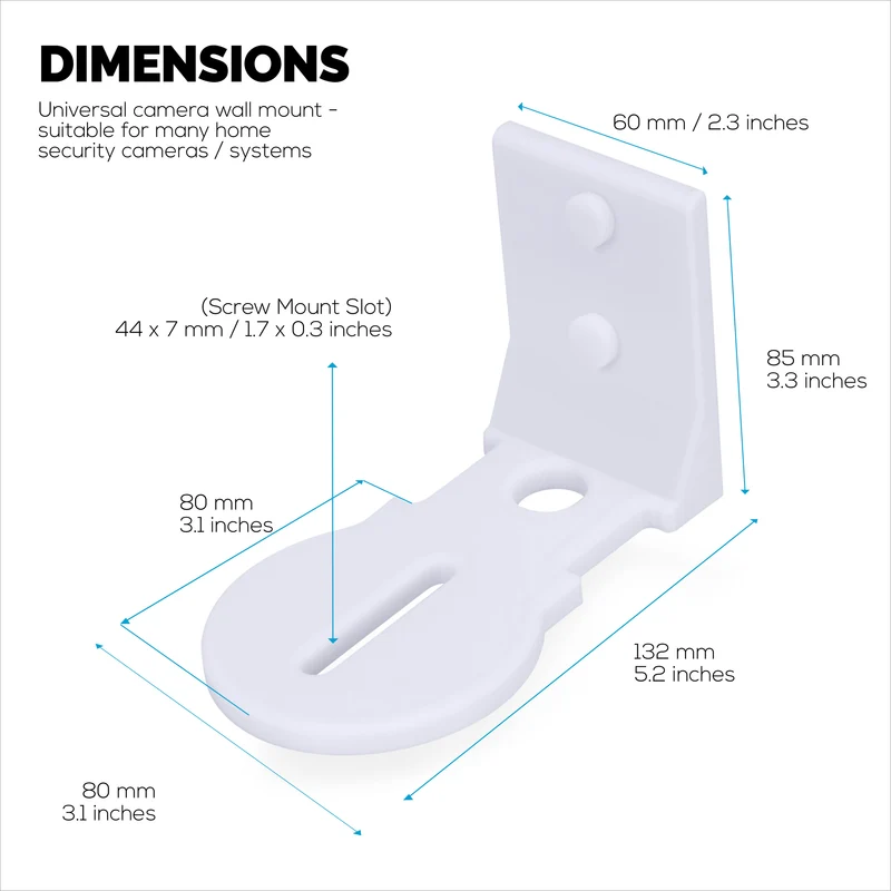 Selbstklebende Babyphone- und Sicherheitskamera-Wandhalterung für Eufy, Wyze, Nanit, Infant Optics, Wansview, Blink, TP Link, Kasa, Ring und mehr W03