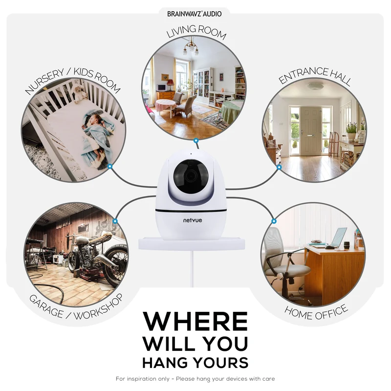 Quadratische Wandhalterung für Babyphone und Sicherheitskameras für Eufy, Wyze, Wansview, Blink, TP-Link, Ring und mehr – Klebe- und Schraubmontage, einfach zu installierende Halterung (W05)