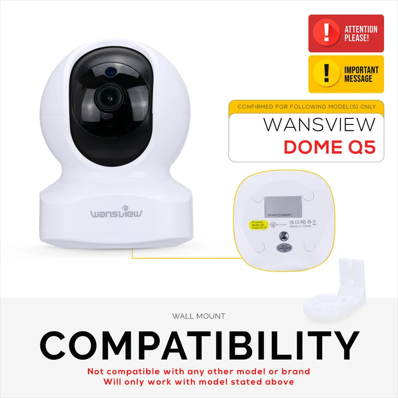 Wandhalterung für Wansview Dome Q5 Smart-Überwachungskamera, individuell gestaltete Halterung, reduziert tote Winkel und Unordnung