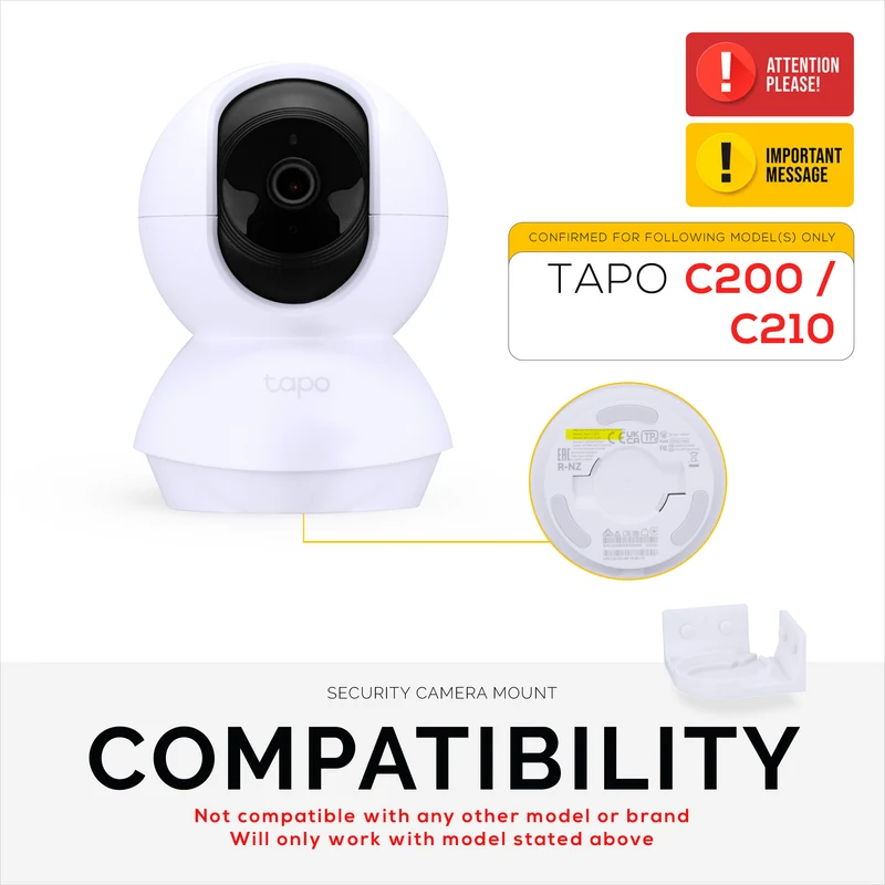 Wandhalterung für Tapo Pan/Tilt (C200 & C210) Smart-Überwachungskamera, individuell gestaltete Halterung, reduziert tote Winkel und Unordnung
