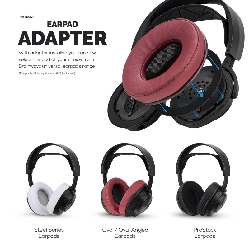 Cincin Penyesuai Pad Telinga Untuk Fon Kepala Steelseries Arctis Nova Pro Wireless, Nova Pro Omni & Nova Elite - Untuk Digunakan Dengan Pad Telinga Brainwavz Oval, ProStock & SteelSeries