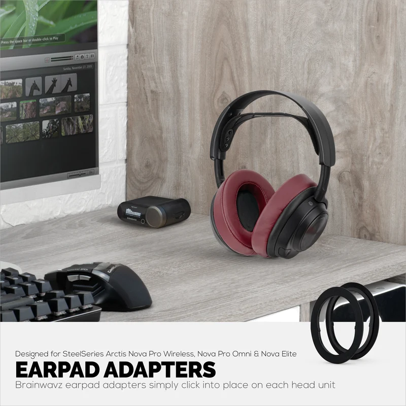 Cincin Penyesuai Pad Telinga Untuk Fon Kepala Steelseries Arctis Nova Pro Wireless, Nova Pro Omni & Nova Elite - Untuk Digunakan Dengan Pad Telinga Brainwavz Oval, ProStock & SteelSeries