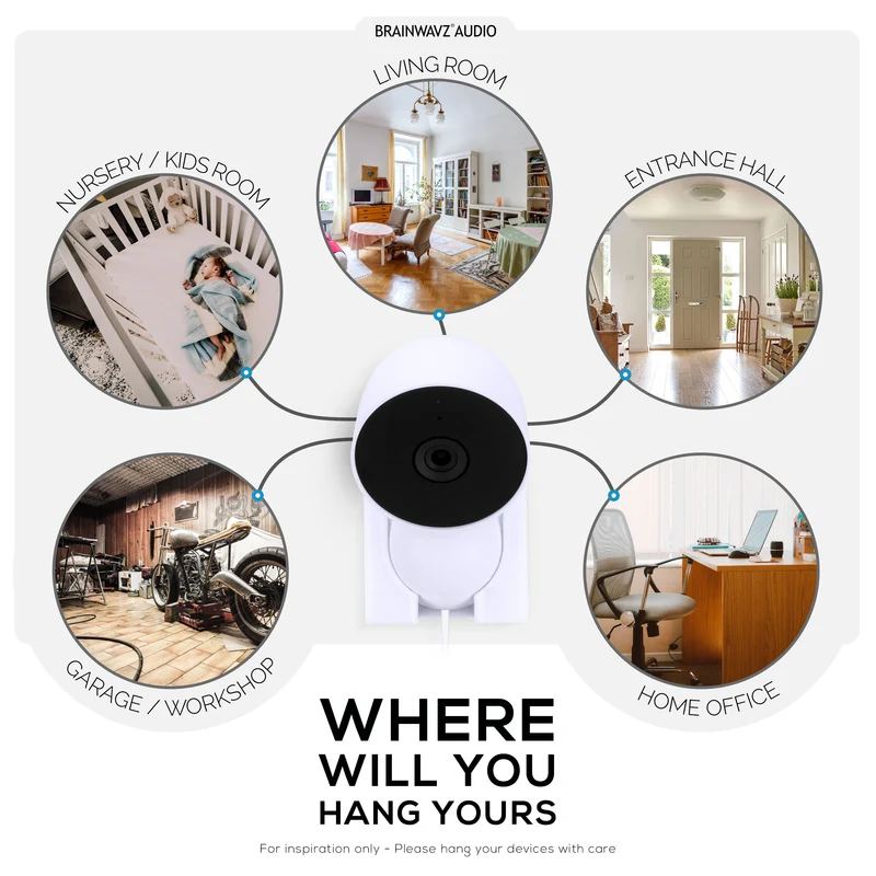 Wandhalterung für Google Nest WIRED Überwachungskamera der 2. Generation – selbstklebend und einschraubbar, einfaches Steckdesign