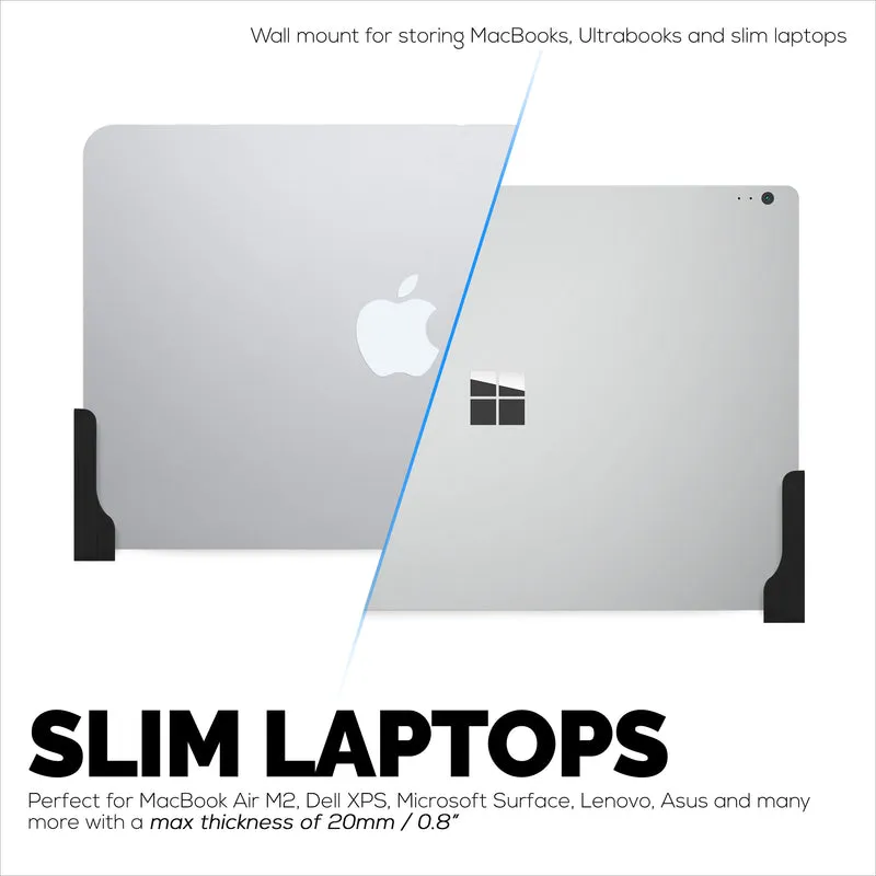 Selbstklebende Tablet- und Slim-Laptop-Wandhalterung für iPad, Android, Macbook, Surface, iPad Air, Mini & Pro, Galaxy Tab Note eBooks, Kindle und mehr