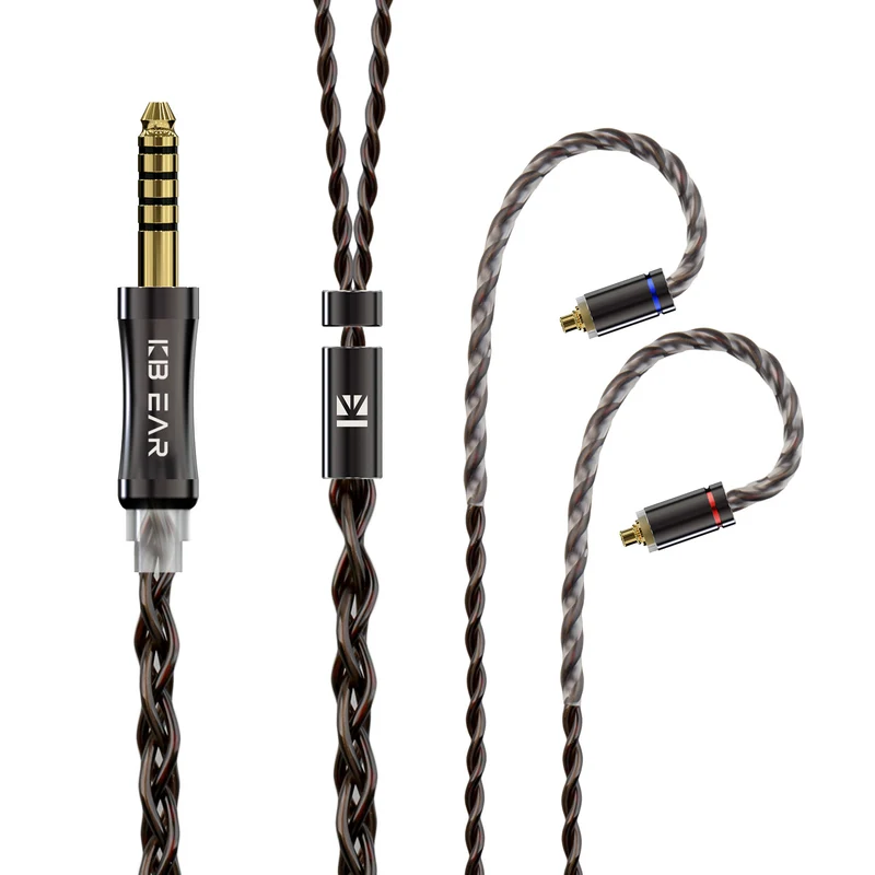 【KBEAR ST7——Clearance】4 Cores 4N OFC Mixed Silver-plated OFC Upgraded Cables 1.2m Long
