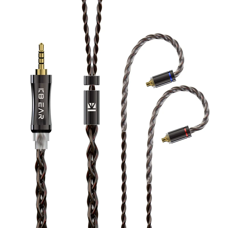【KBEAR ST7——Clearance】4 Cores 4N OFC Mixed Silver-plated OFC Upgraded Cables 1.2m Long
