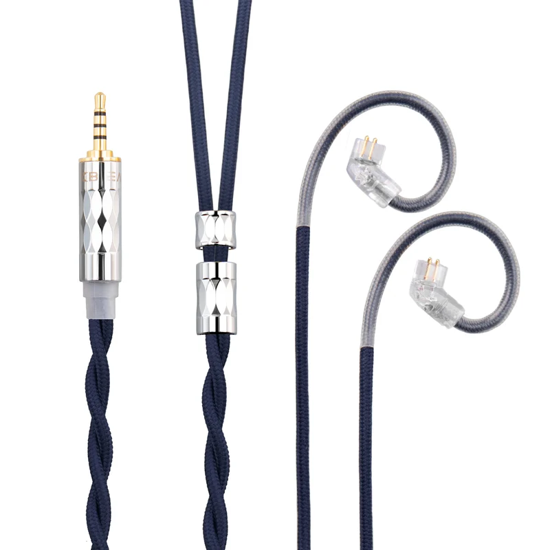 【KBEAR ST5——Clearance】4N Pure Silver + 4N OFC Mixed Upgraded Cable 1.2m Long