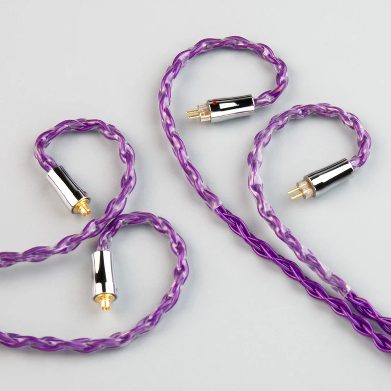 【KBEAR Enma——Clearance】 OFC Upgraded Cable 8-core Litz structure Purple 1.2m Long