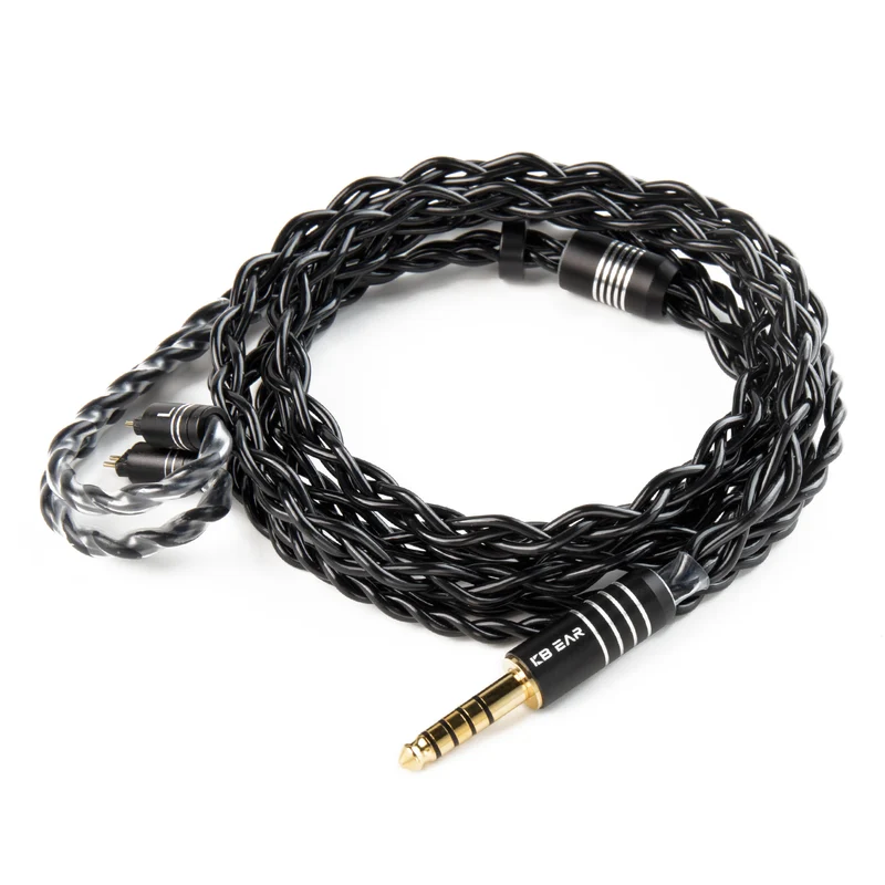 【KBEAR Black Blade——Clearance】Brass Alloy Upgrade Cable 4-core braided in Litz structure 1.2M Long