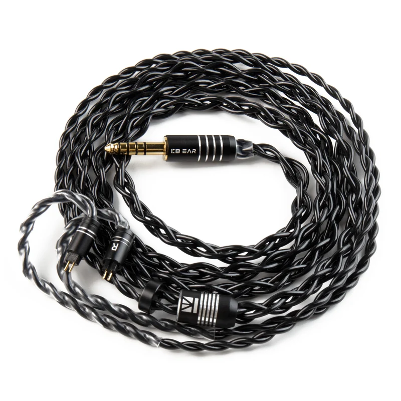 【KBEAR Black Blade——Clearance】Brass Alloy Upgrade Cable 4-core braided in Litz structure 1.2M Long
