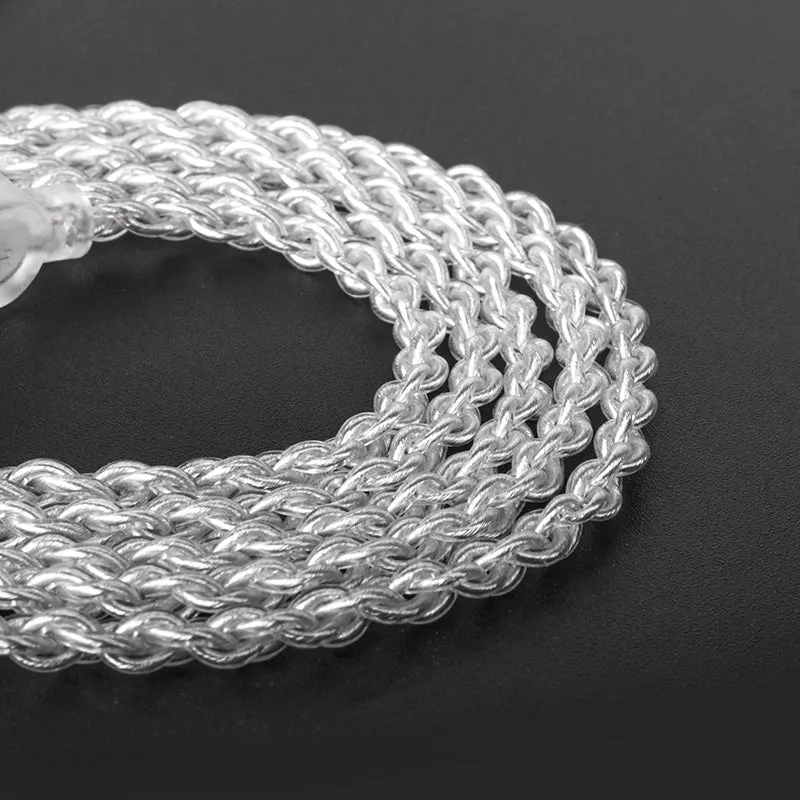 【KBEAR Refreshing——Clearance】4 Strands 5N Silver-plated OFC Upgraded Cables 1.2M Long
