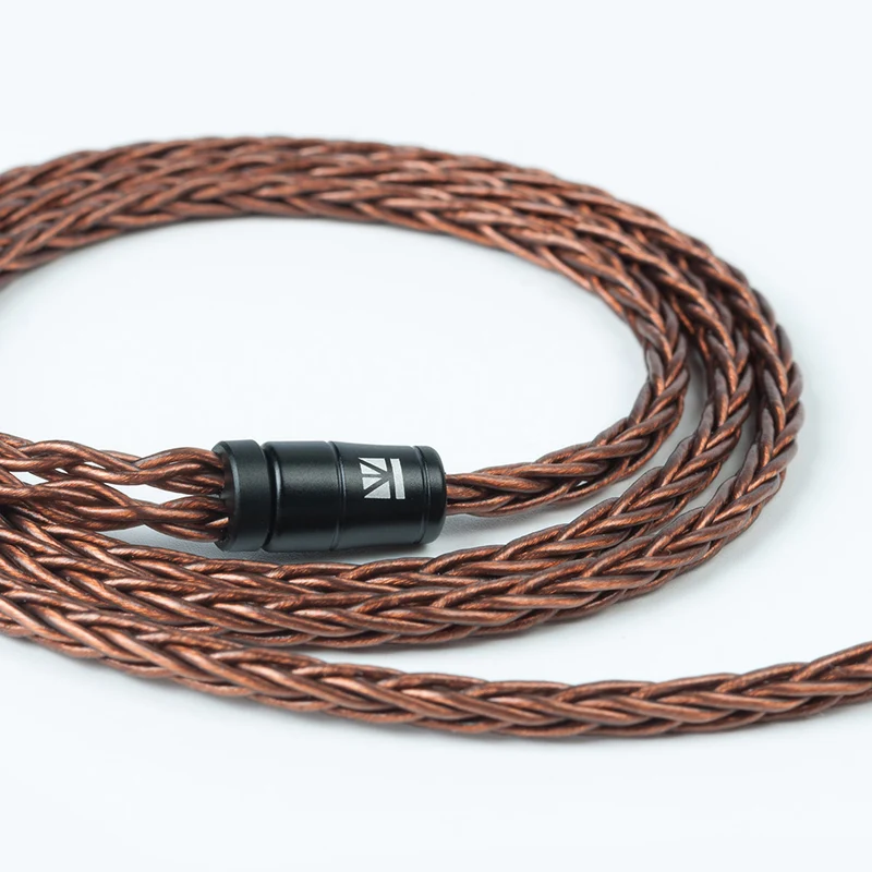 【KBEAR 4891——Clearance】8-Strand OFC 5N Upgraded Cables for HIFI IEM Earphones Brown, 1.2m Long