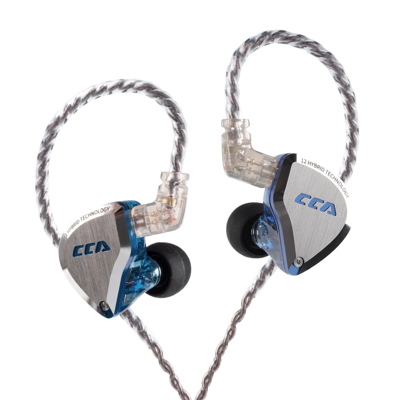 【CCA C12】5BA 1DD Hybrid HiFi IEM in Ear Monitor Headphones Noise Isolating Stereo Wired Earbuds